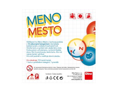 Dino Meno Mesto Cestovná hra