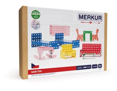 Merkur Príslušenstvo k domčeku pre bábiky - nábytok, 219 dielov