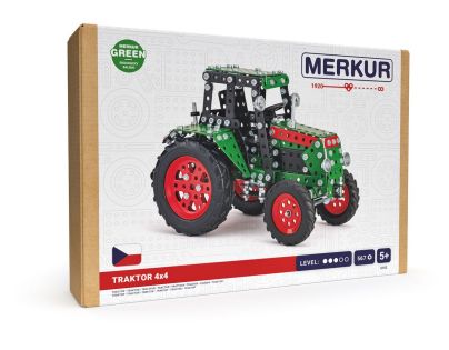 Merkur Traktor 4x4 zelený, 567 dielikov