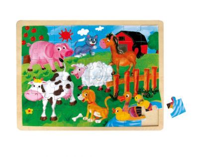 Mertens Puzzle dřevěné Zvířátka na farmě 48 dílků