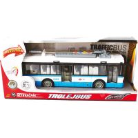 Mestský trolejbus na setrvačník s osvetlením a zvukom - modrý 6