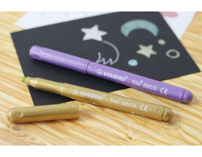 Metalické fixky s hrotom XL STABILO Trio DECO 8 ks sada