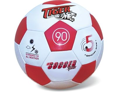 Lopta kožená futbalová Fever červená