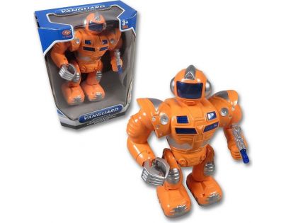 Mikro Robot 29 cm chodící se zvukem a světlem - Oranžová