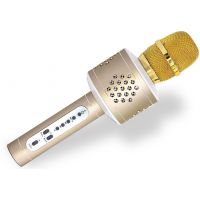 Mikrofón karaoke Bluetooth zlatý 3