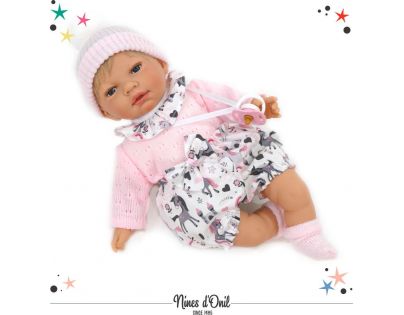Nines Bábätko s vláskami Le Petit 40 cm