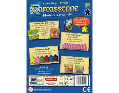 Mindok Carcassonne 1. rozšířenie Hostince a katedrály