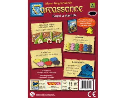 Mindok Carcassonne 2. rozšířenie Kupci a stavitelia