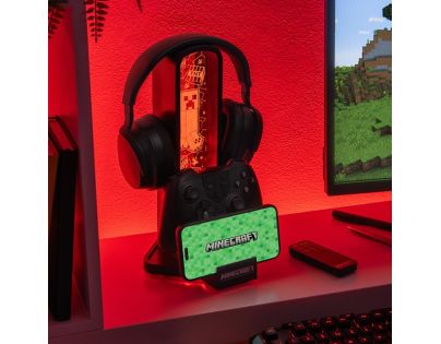 Minecraft držiak slúchadiel so svetlom