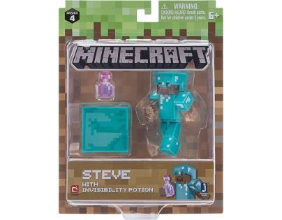 Minecraft figúrka Steve s elixírom neviditeľnosť