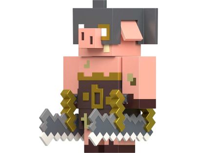 Minecraft Legends dvě figurky 8 cm GYR98 Creeper vs. Piglin Bruiser - Poškodený obal