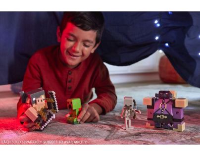 Minecraft Legends dvě figurky 8 cm GYR98 Creeper vs. Piglin Bruiser - Poškodený obal