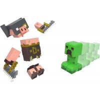 Minecraft Legends dvě figurky 8 cm GYR98 Creeper vs. Piglin Bruiser 2