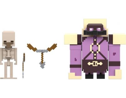 Minecraft Legends dvě figurky 8 cm GYR98 Pigmadillo vs. Skeleton