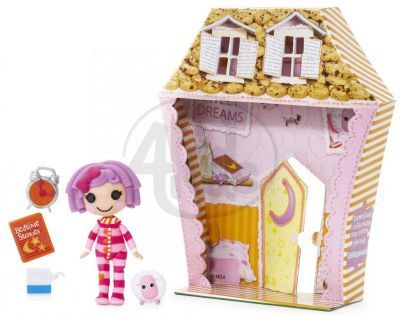 Mini Lalaloopsy Panenka s doplňky a domečkem - Pillow Featherbed