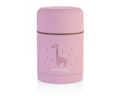 Miniland Termoska Silky na jedlo Pink 600ml