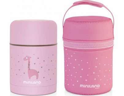 Miniland Termoska Silky na jedlo Pink 600ml