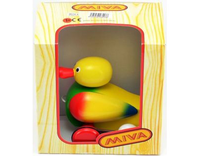 Miva Káčer ťahacie žltý drevo 16 cm
