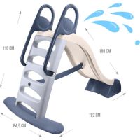 Mochtoys Detská šmykľavka dlhá pastelová bežová 180 cm 2