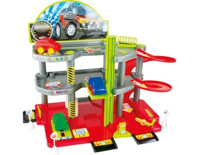 Mochtoys Garáže parkovací set 3 poschodový