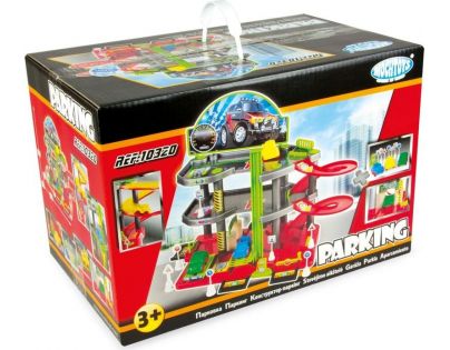 Mochtoys Garáže parkovací set 3 poschodový