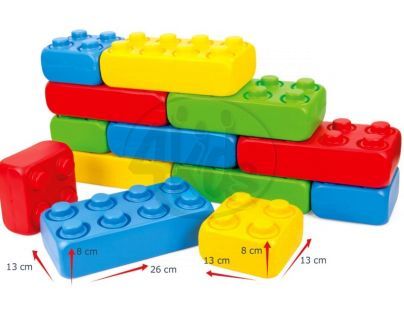 Mochtoys Plastové mega kostky 16ks