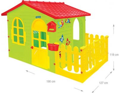Mochtoys Záhradný domček s plotom a krmítkom - Poškodený obal