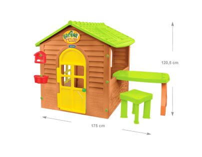 Mochtoys Záhradný domček so stolčekom a stoličkou - Poškodený obal