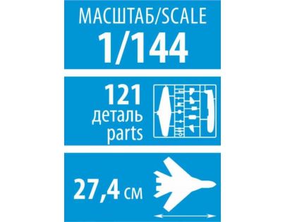 Zvezda Model Kit lietadlo Boeing 737- 8 MAX 1: 144