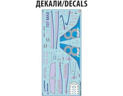 Zvezda Model Kit lietadlo Boeing 737- 8 MAX 1: 144