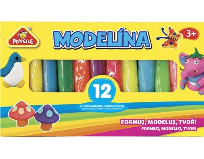 Plastelína 12 farieb v krabičke
