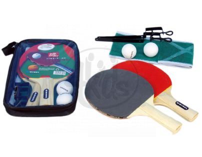 Stolní tenis - 2xpálka,2xmíček+síťka v tašce