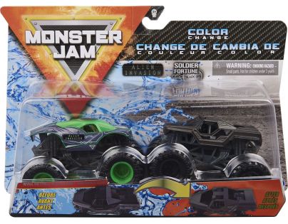 Monster Jam Sběratelská auta dvojbalení 1:64 Alive Invation a Soldier Fortune