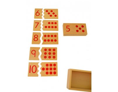 Montessori Puzzle Čísla a bodky 15 dielikov