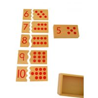 Montessori Puzzle Čísla a bodky 15 dielikov 2
