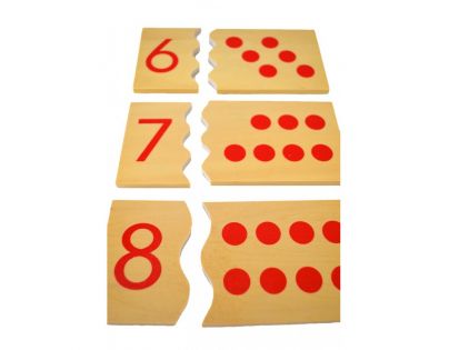 Montessori Puzzle Čísla a bodky 15 dielikov