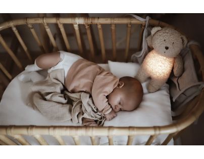 Moonie Zaspávačik Medveď 2.0 Organic Rose