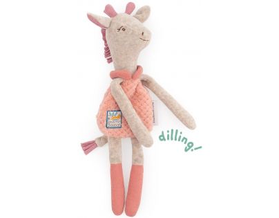 Moulin Roty Hrkajúca plyšová žirafka 34 cm