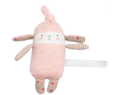 Moulin Roty Kapesní chrastící panáček růžový