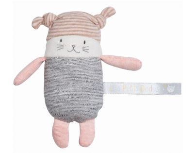 Moulin Roty Vreckové hrkajúce panáčik sivý