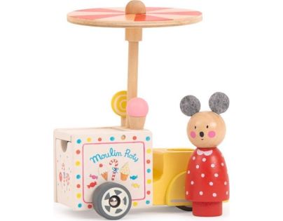 Moulin Roty La Grande Familie Zmzlinový vozík s Ninou