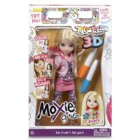 Moxie Girlz Panenka Art-titude + 3D brýle - Blond 3