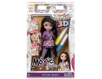 Moxie Girlz Panenka Art-titude + 3D brýle - Blond