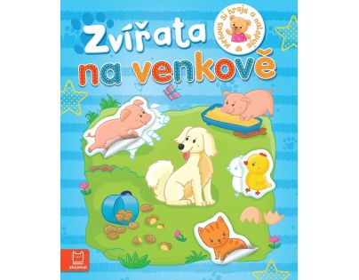 Drobček sa hrá a nalepuje. Zvieratá na vidieku