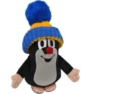 MÚ Brno Krtko Plyšák hovoriaci v modrožltom kulichu 20 cm