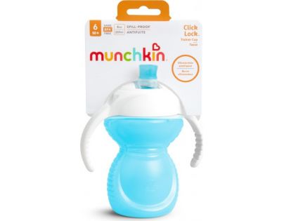 Munchkin Click Lock hrnček s uškami a náustkom 237 ml modrý