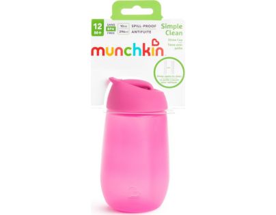 Munchkin Hrnček so slamkou Simple Clean 296 ml ružový