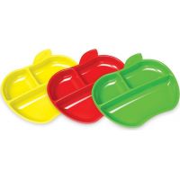 Munchkin Set farebných delených tanierov v tvare jablka 3 ks