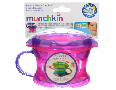 Munchkin desiatové hrnček Click Lock ružovofialový