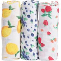 Mušelínová zavinovacia plienka 120x120cm 3ks Berry Lemonade Mušelínová zavinovacia plienka 120x120cm 3ks Berry Lemonade